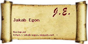 Jakab Egon névjegykártya